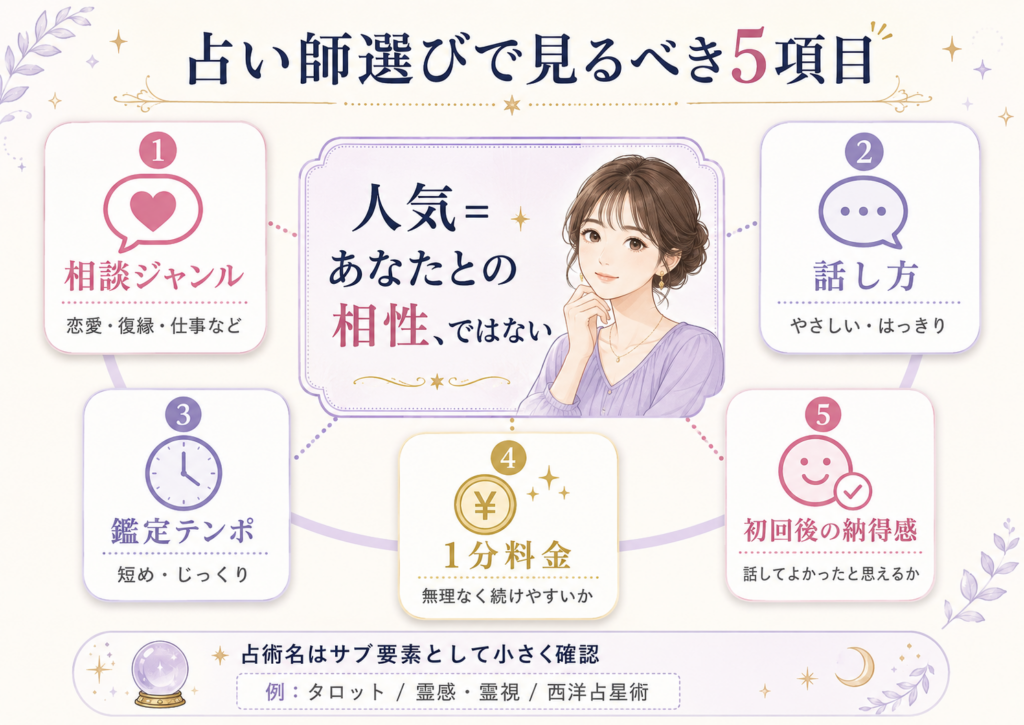 占い師選びで見るべき5項目