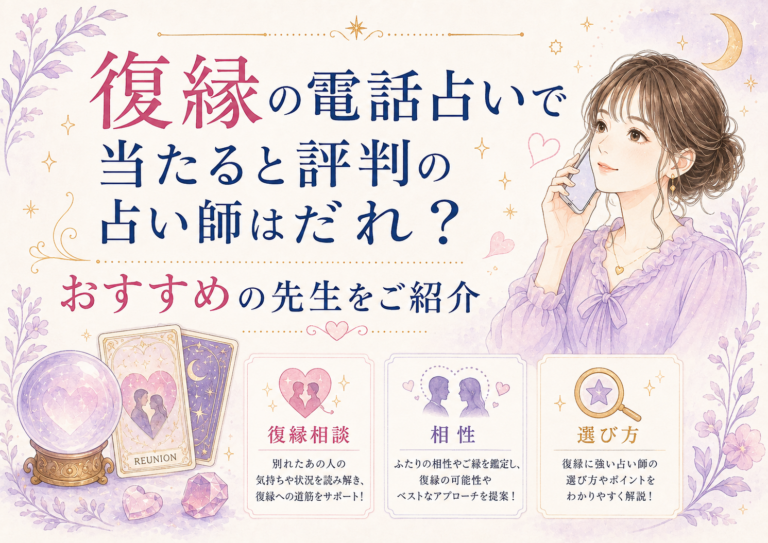 復縁の電話占いで当たると評判の占い師はだれ？おすすめの先生をご紹介